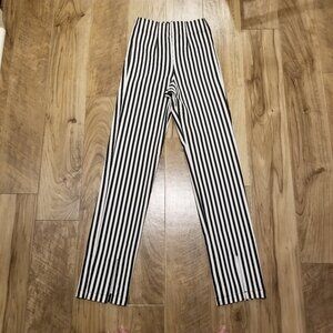 Honey Punch XS Punk Grunge Pants Vented Ankle High Waist Straight Black White